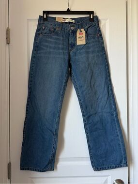 New Boy Levi's 550 Relaxed Fit Jeans - Medium Blue Denim 14 Regular 27x27